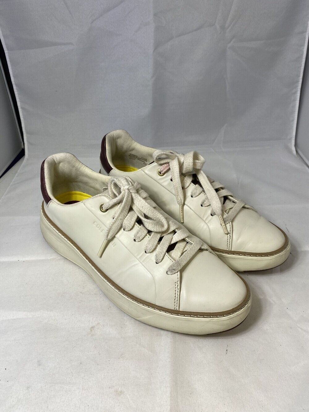 Cole Haan Women’s GrandPrø Topspin Sneakers Size 8.5 B White Leather